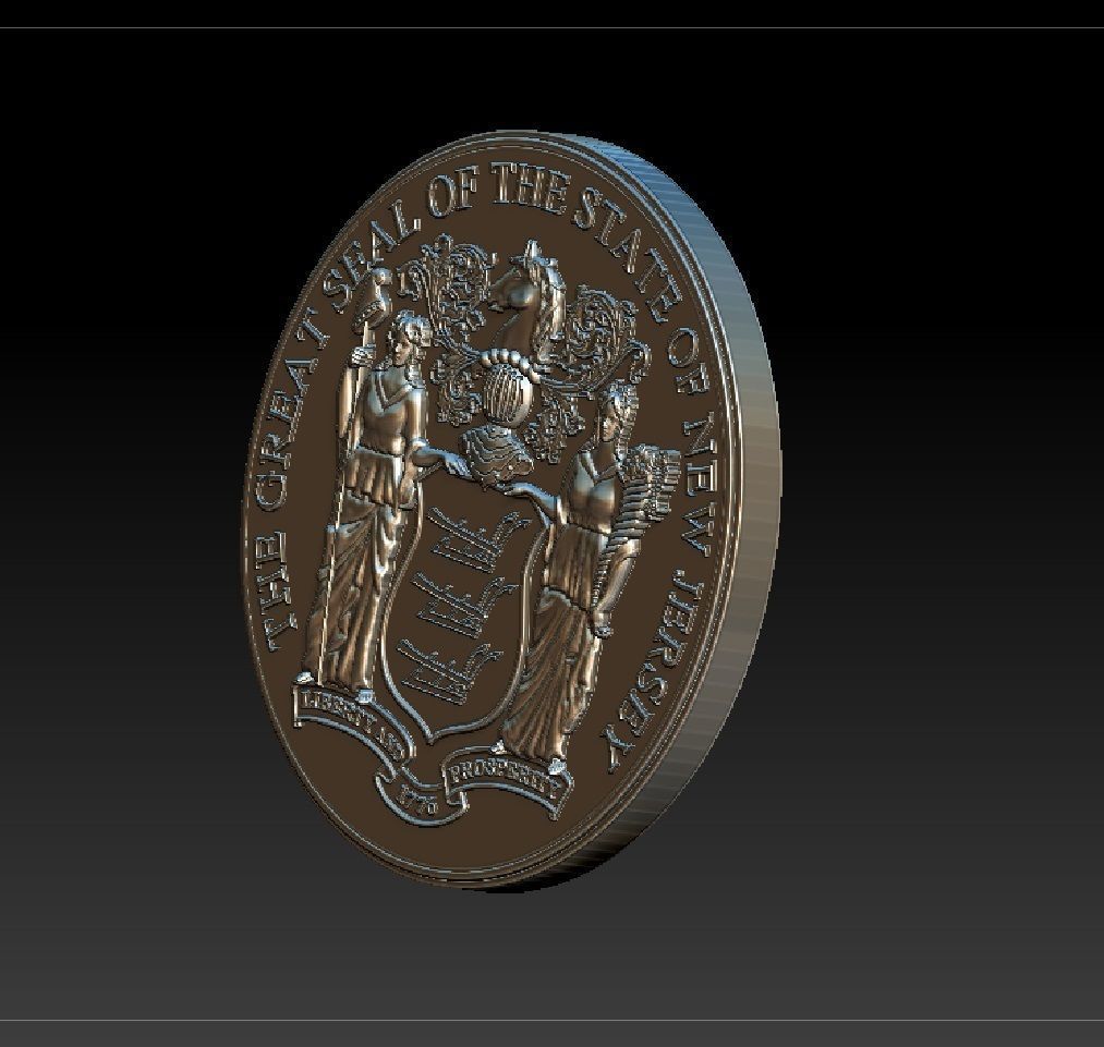 New Jersey State Seal 3D print model_10