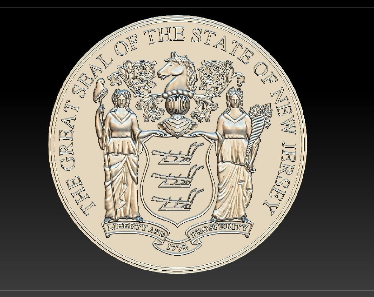 New Jersey State Seal 3D print model_18