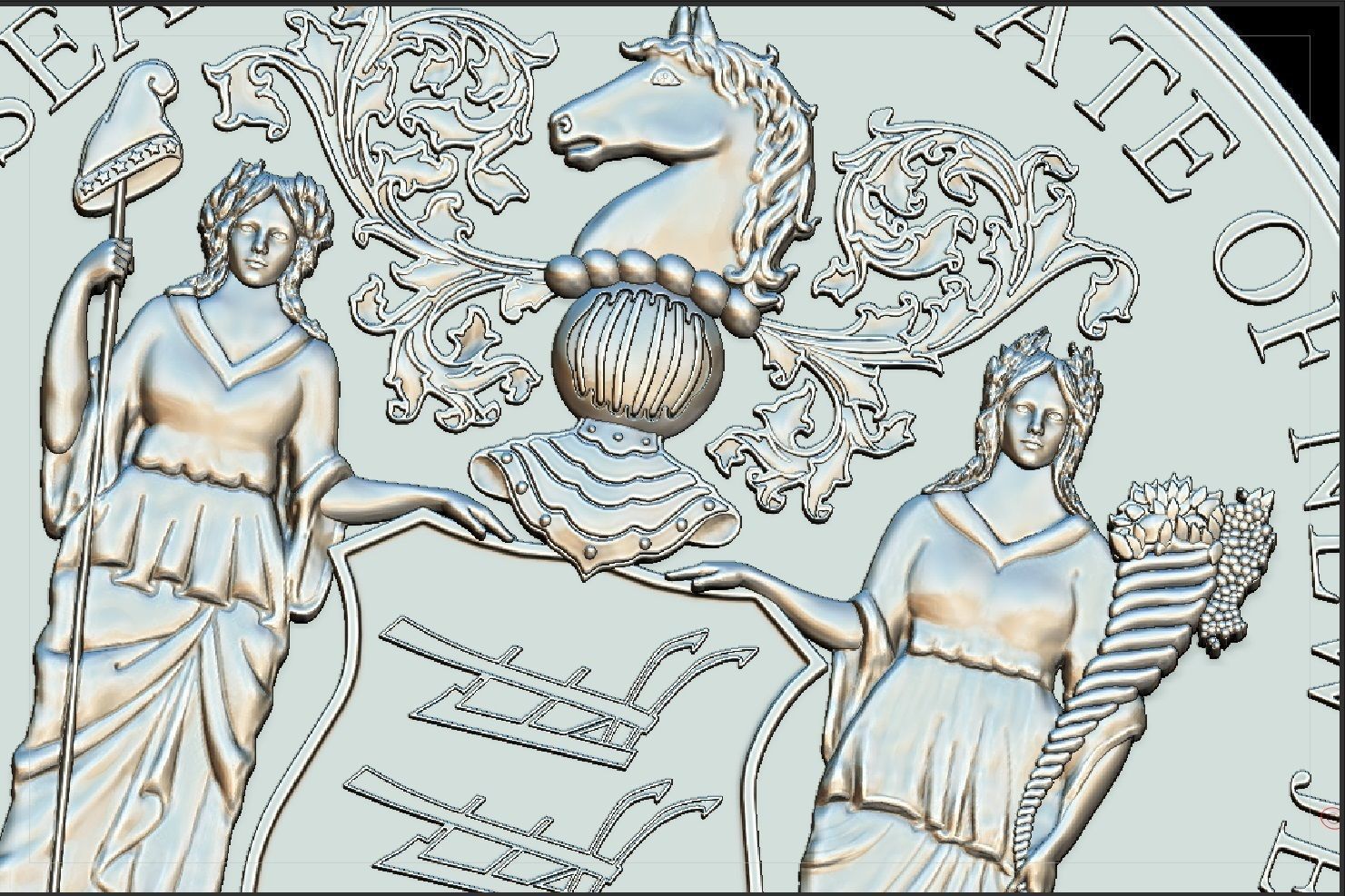 New Jersey State Seal 3D print model_14