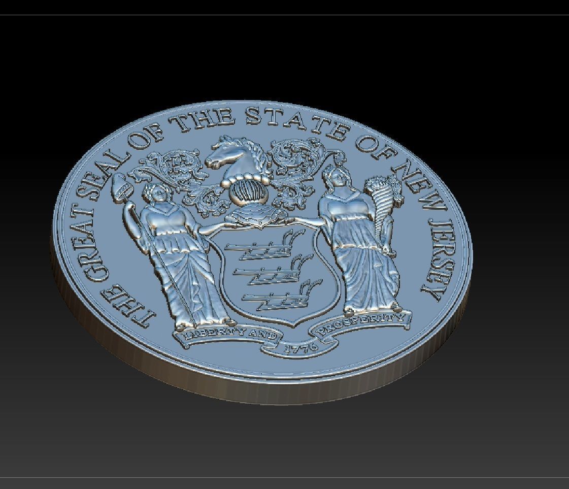 New Jersey State Seal 3D print model_8