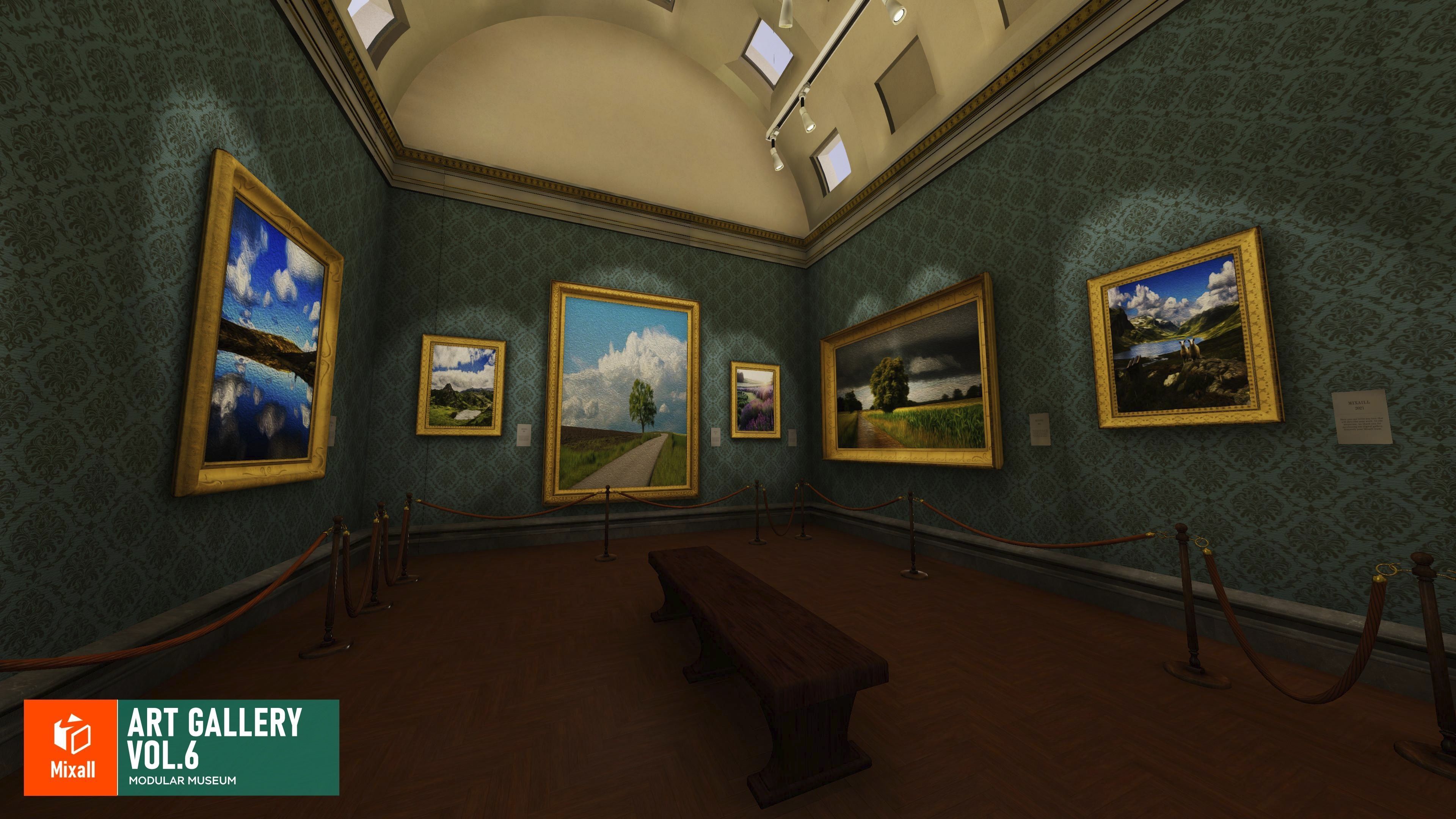 Art gallery Vol6 - modular museum 3D model_4