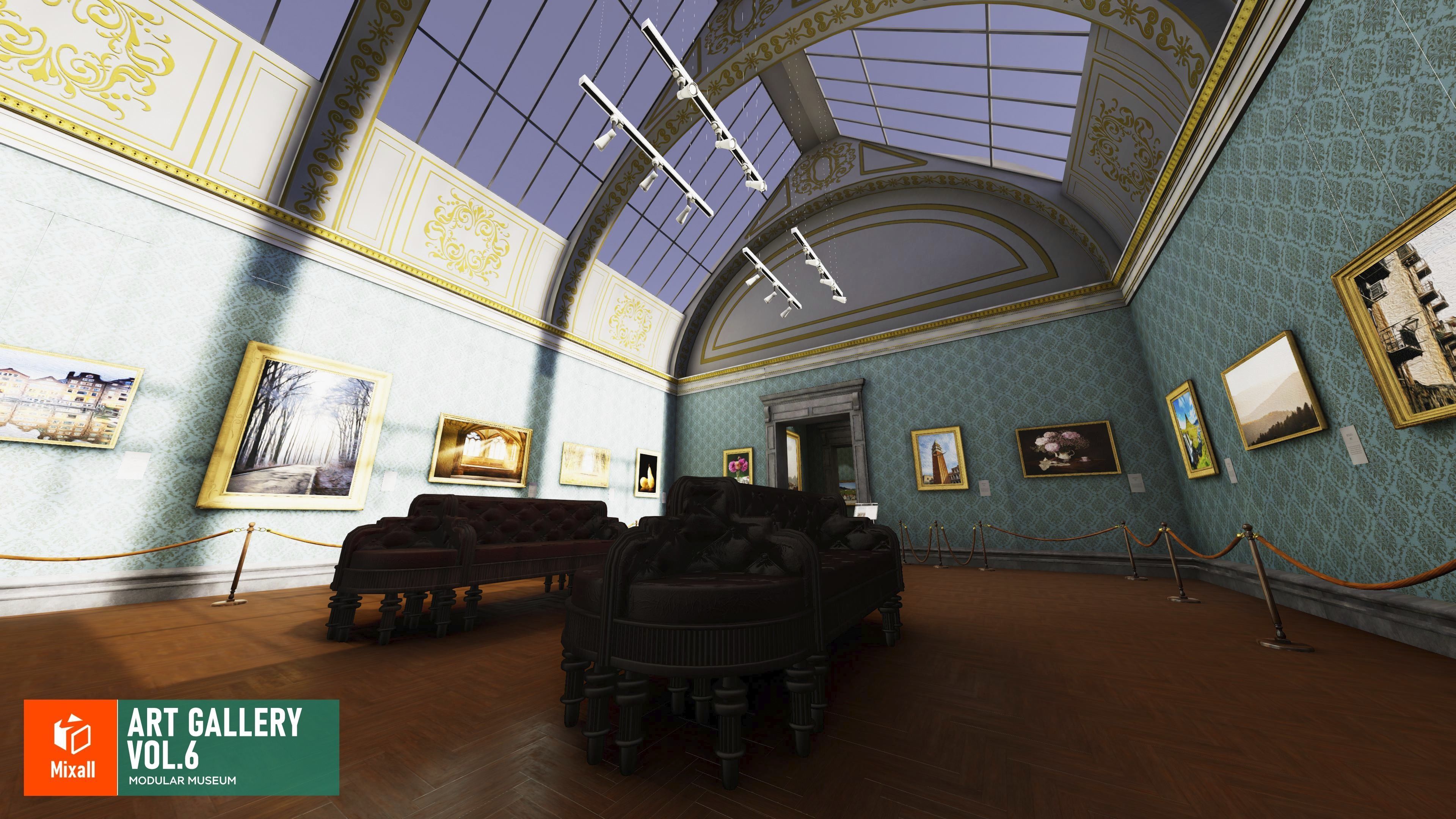 Art gallery Vol6 - modular museum 3D model_6