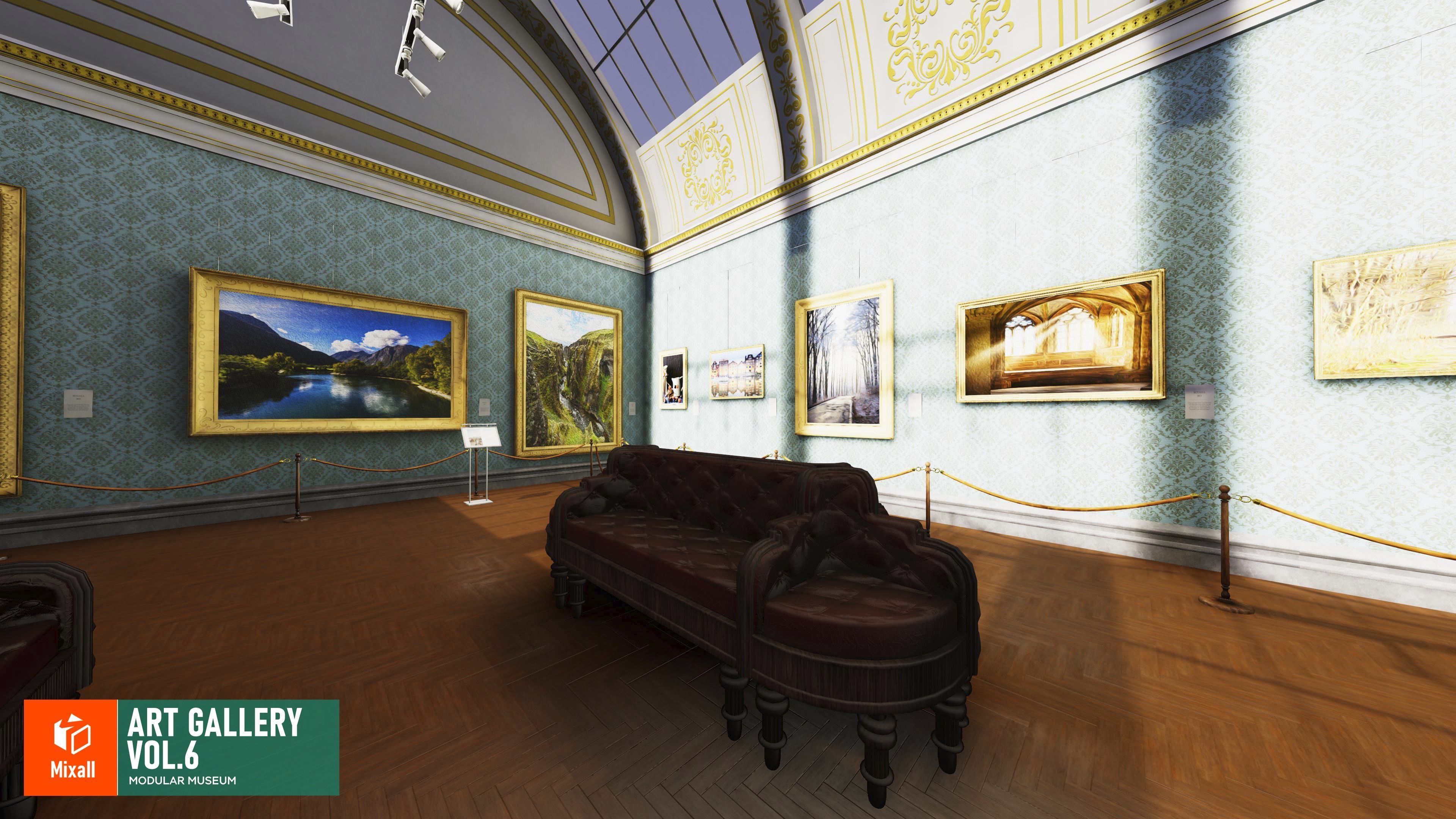 Art gallery Vol6 - modular museum 3D model_1