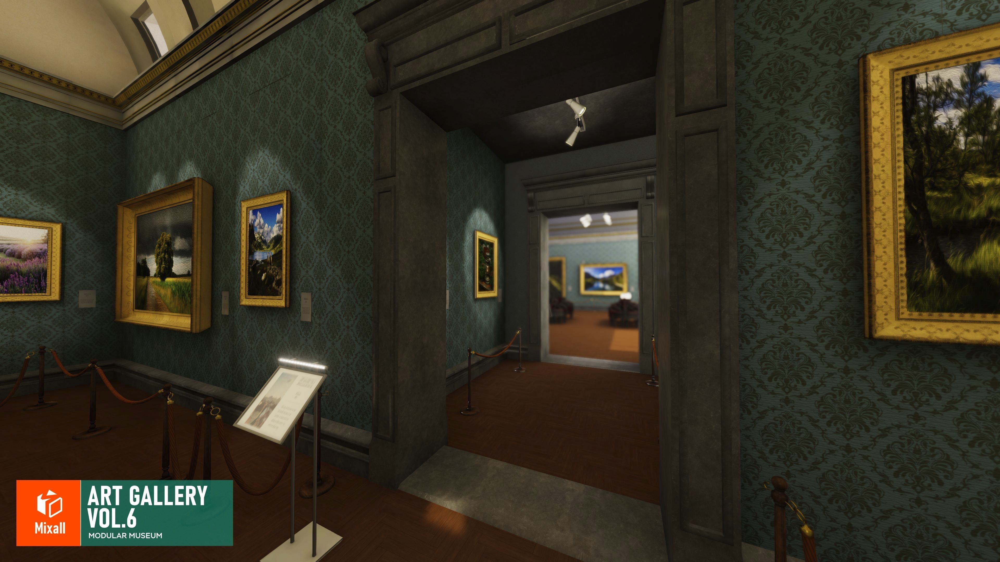 Art gallery Vol6 - modular museum 3D model_5