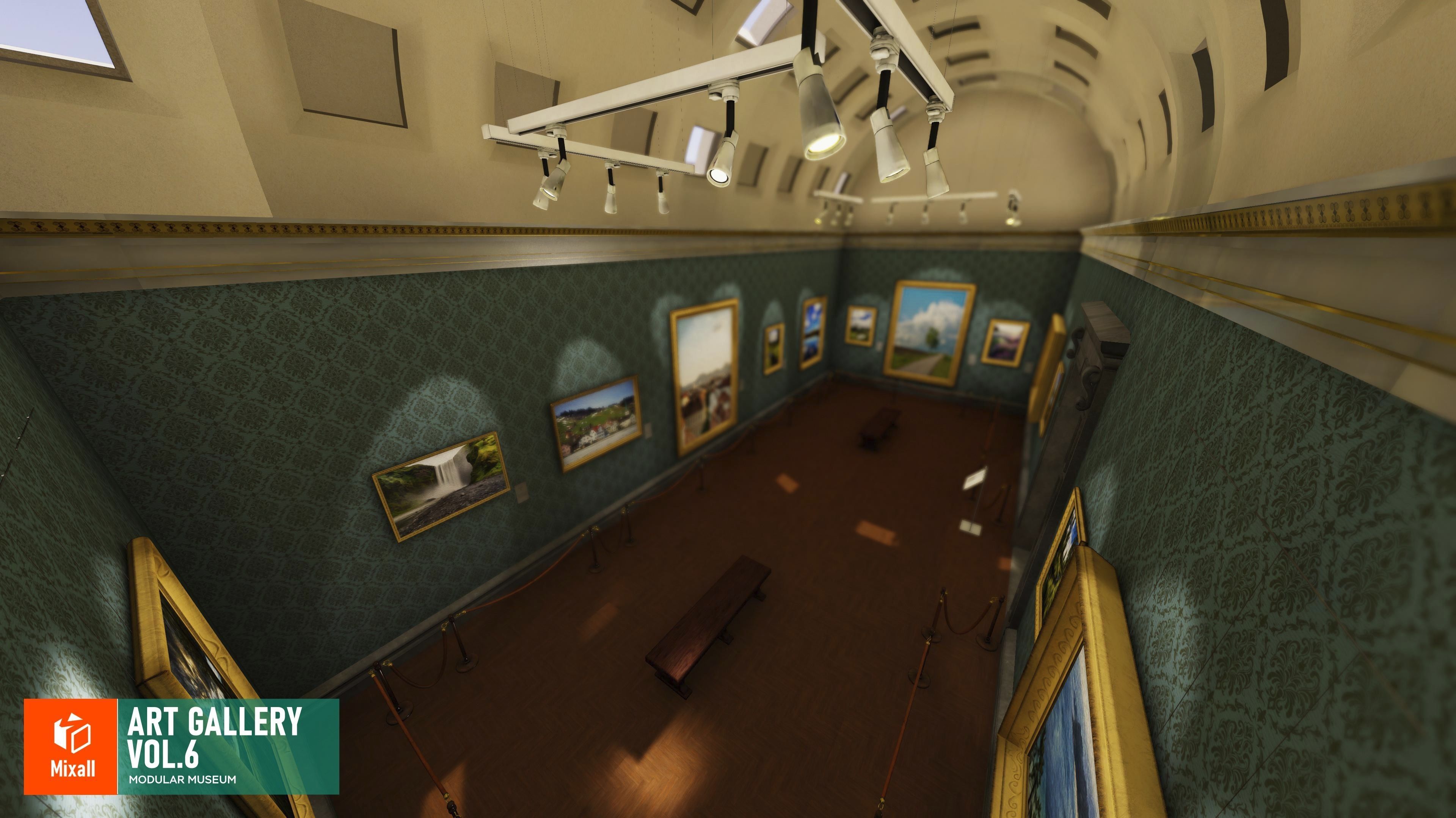 Art gallery Vol6 - modular museum 3D model_3