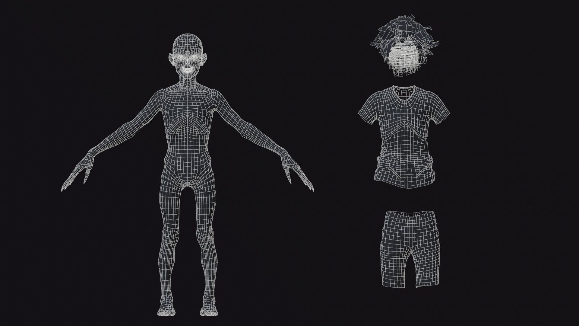 Ugly Kid 1 Low-poly 3D model_17