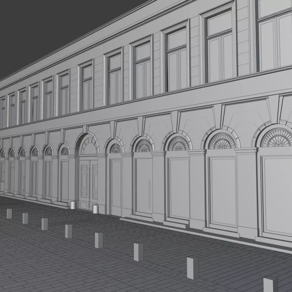 Facade from Budapest Free 3D model