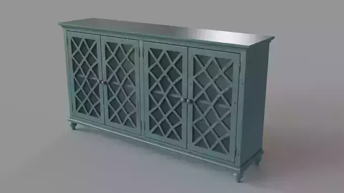 Mirimyn Accent Cabinet Teal Antique Teal