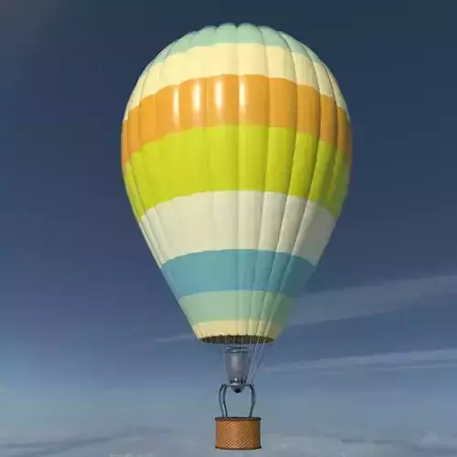 Hot air balloon retro color 