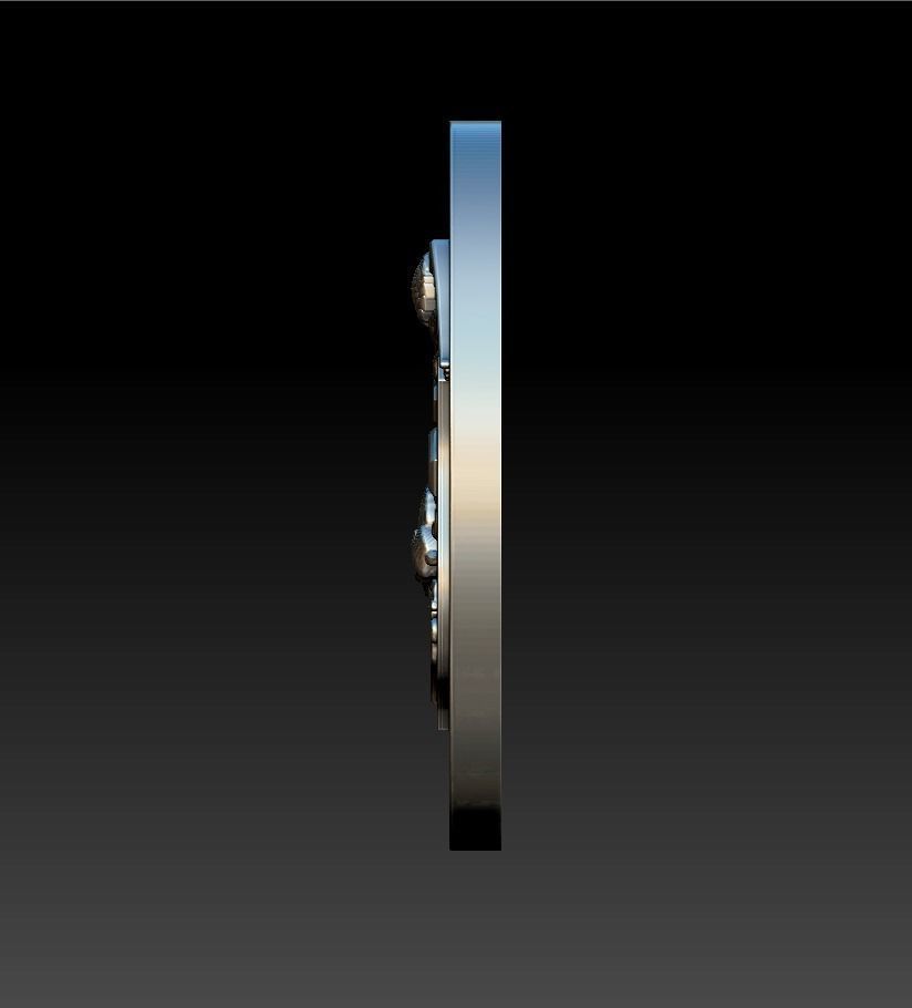 BUFALO police badge on silver coin 3D print model_9