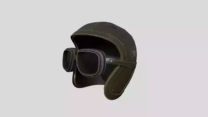Biker Classic Helmet 01 Rust Leather - Character Design Fashion Low-poly 3D model