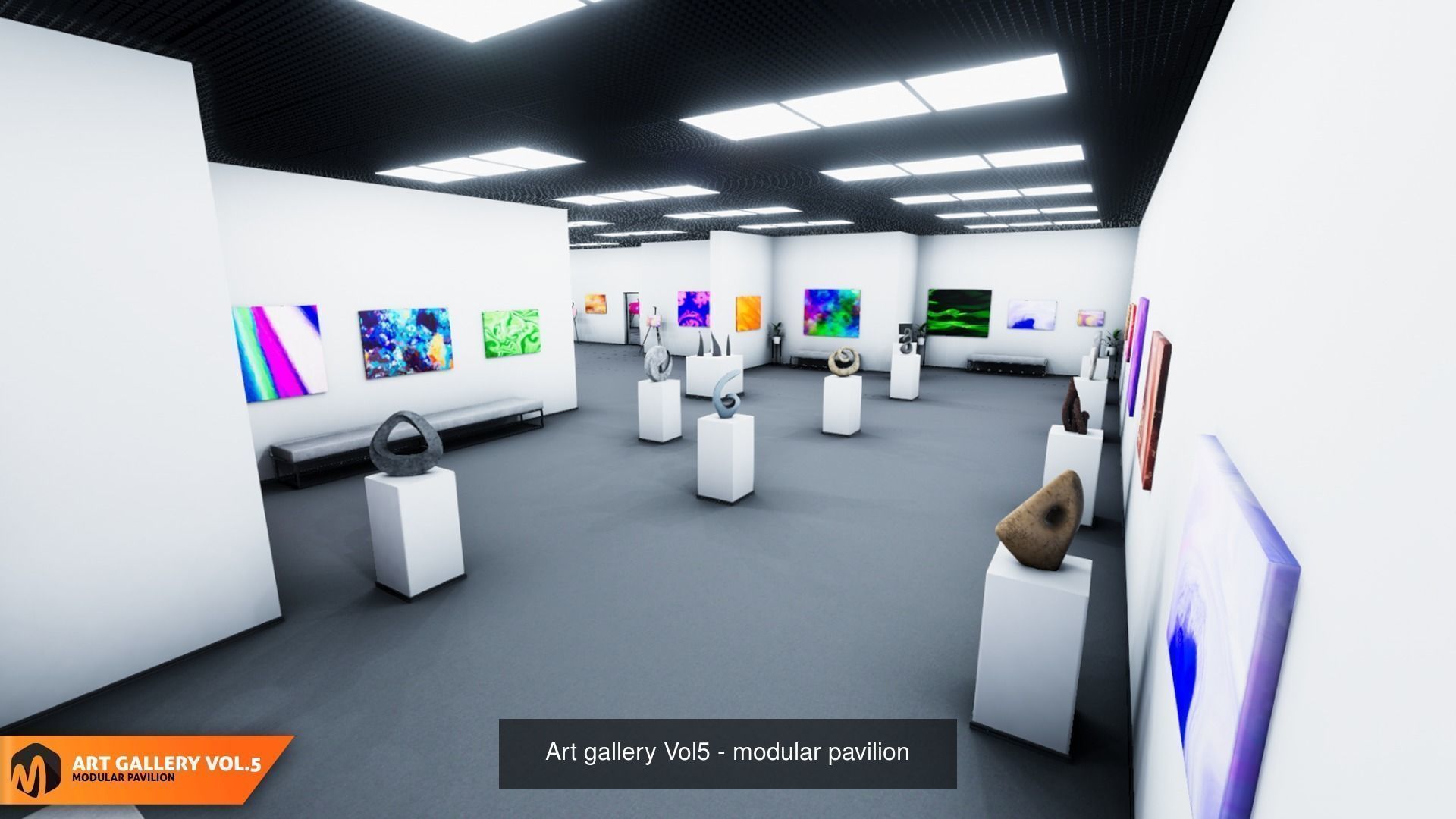 Big package of 9 exhibition galleries - Part 2 3D Model Collection_4