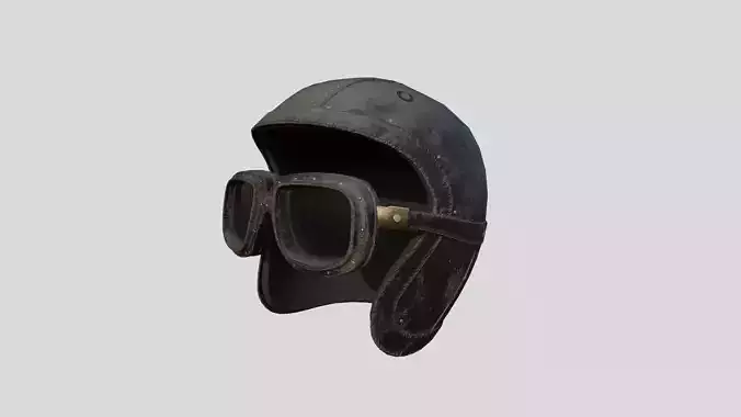 Biker Classic Helmet 04 Dirt Leather - Character Design Fashion Low-poly 3D model