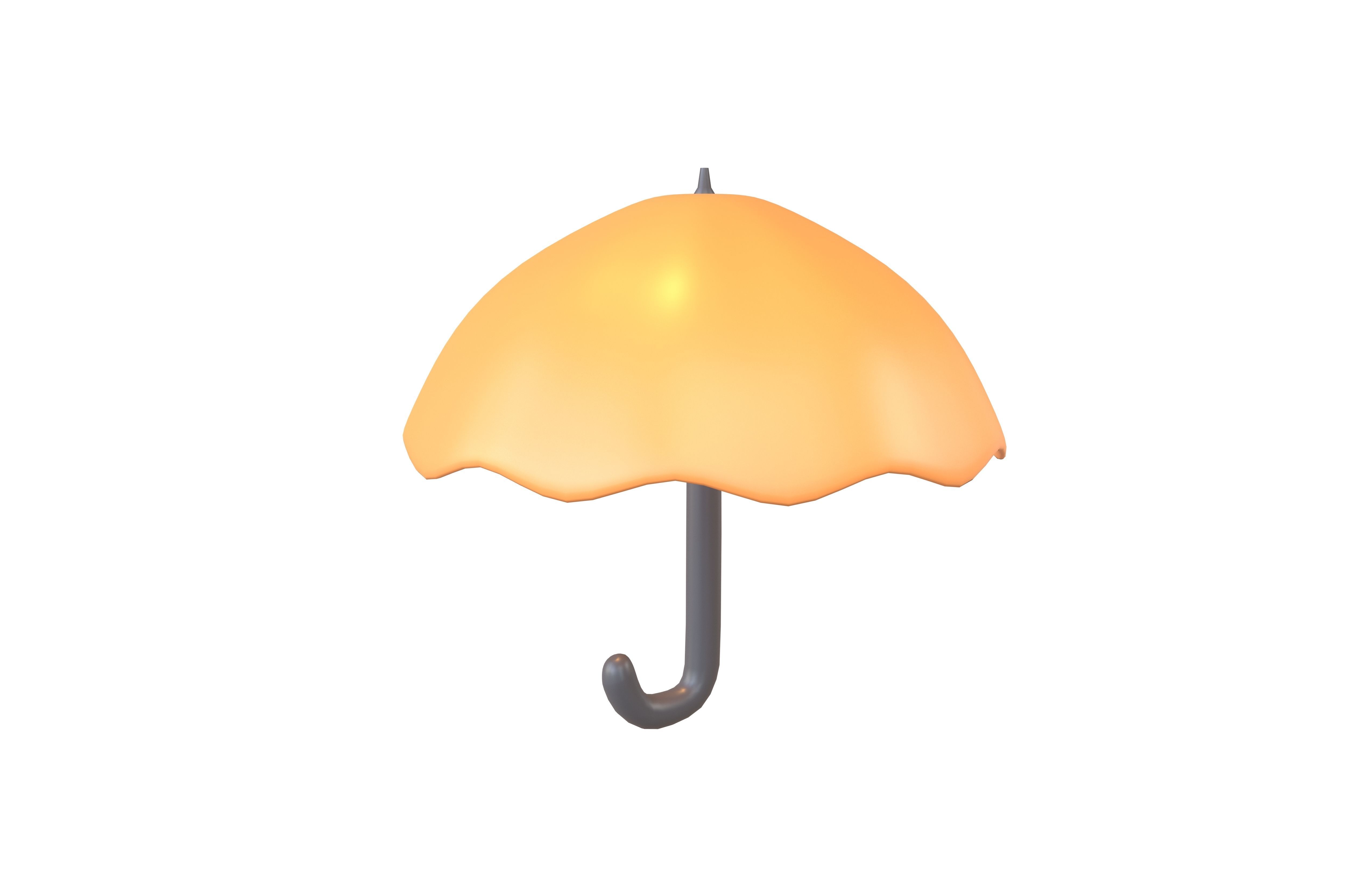 Umbrella Emoji v1 008 Low-poly 3D model_2