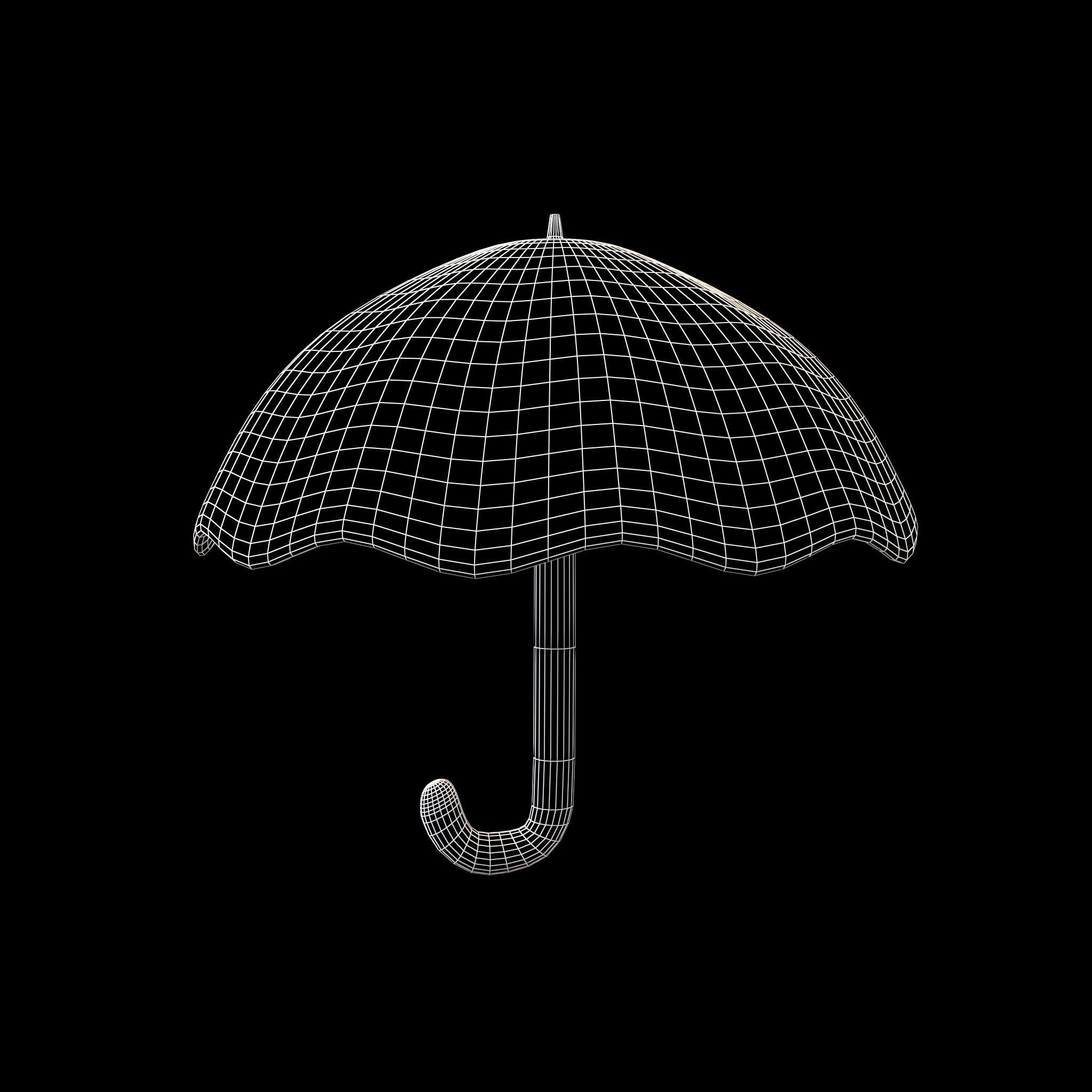 Umbrella Emoji v1 008 Low-poly 3D model_5