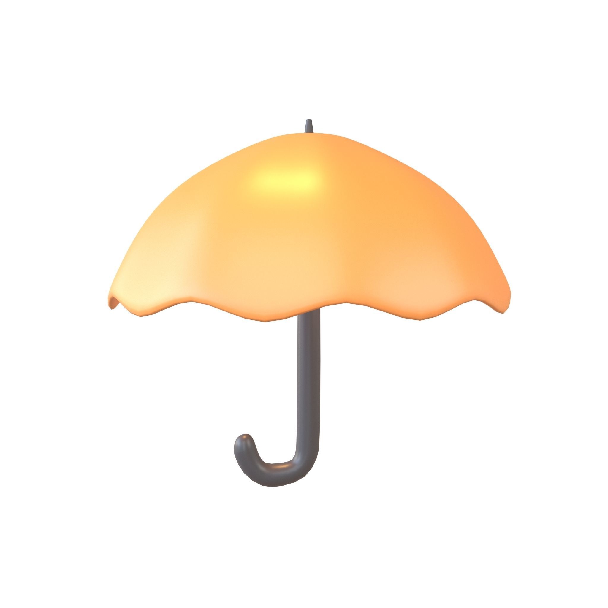 Umbrella Emoji v1 008 Low-poly 3D model_4