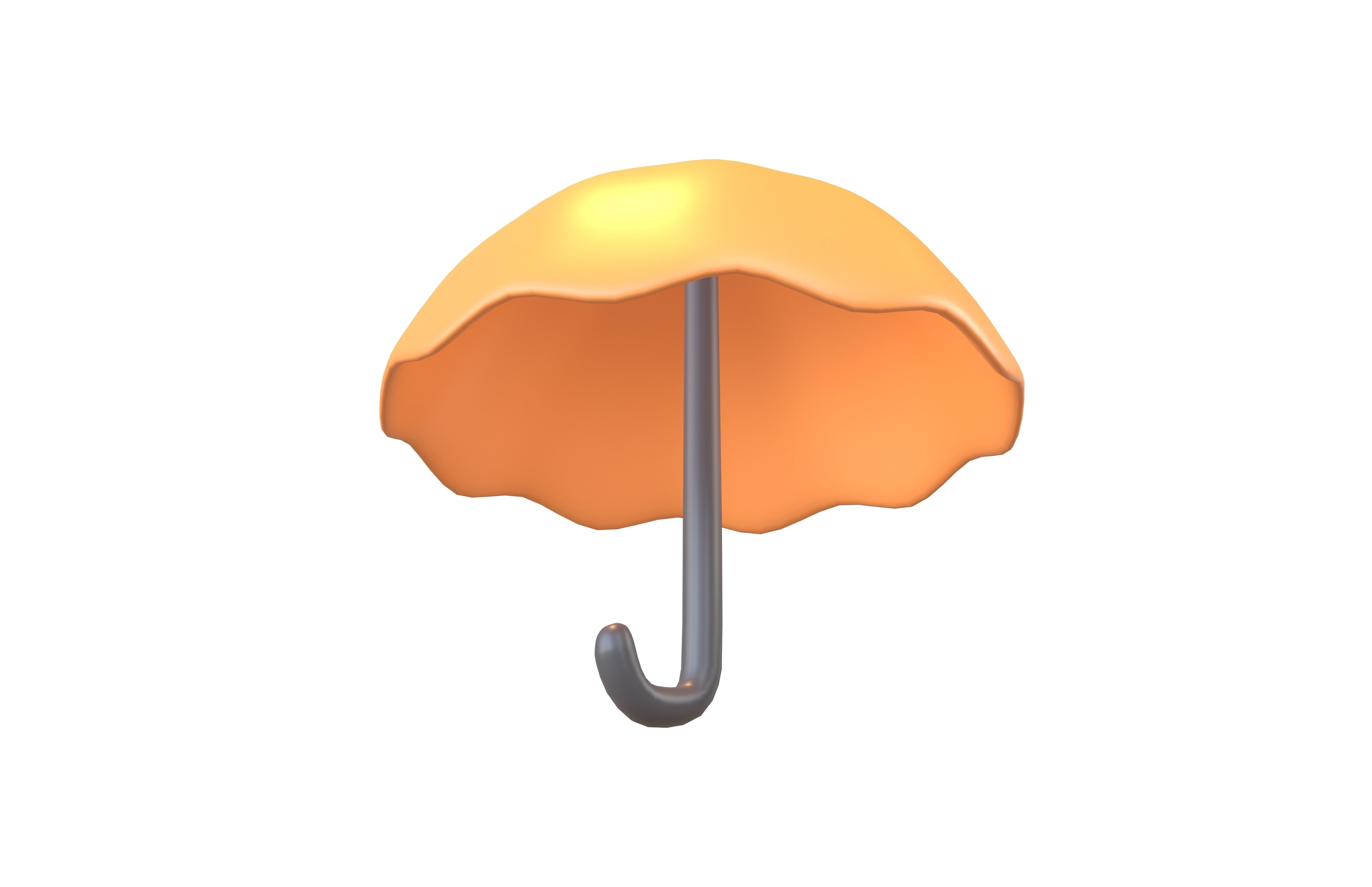 Umbrella Emoji v1 008 Low-poly 3D model_3