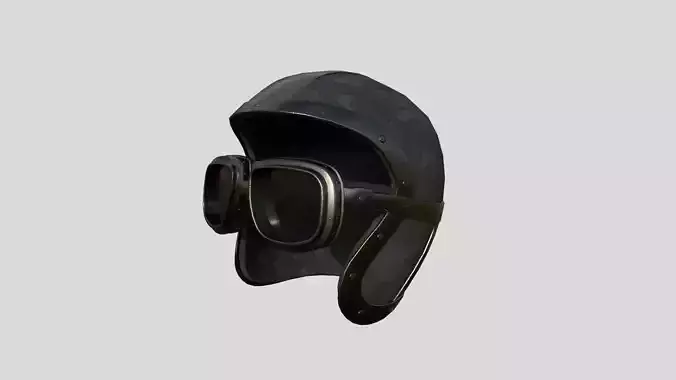Biker Classic Helmet 05 Black Camo - Character Design Fashion Low-poly 3D model
