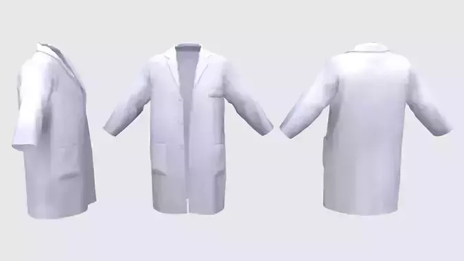 Male Lab Coat Low-poly 3D model