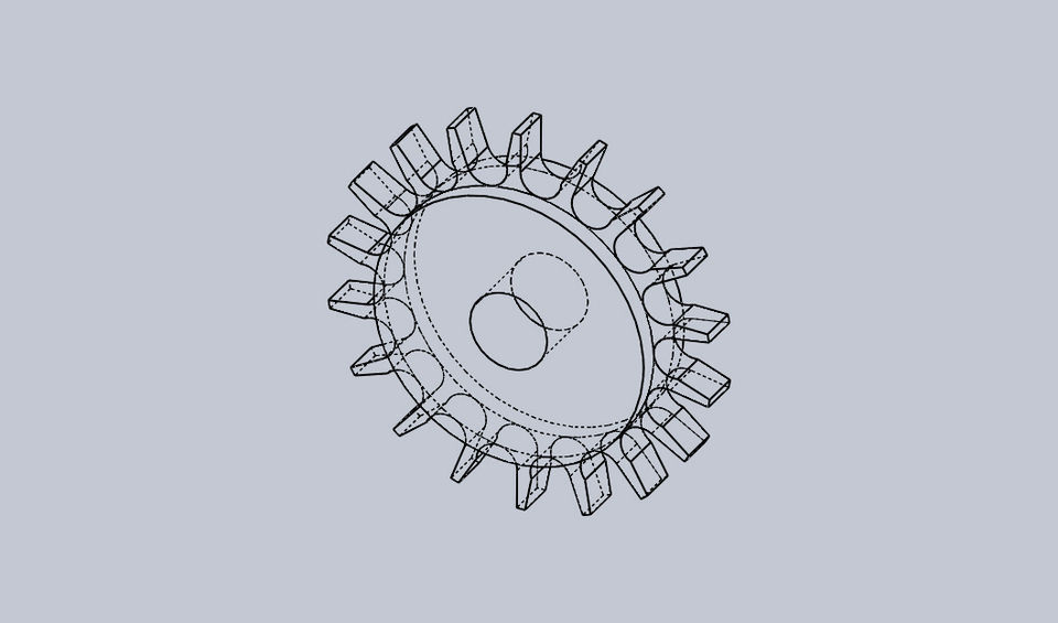 sprocket gear wheel Free 3D model_3