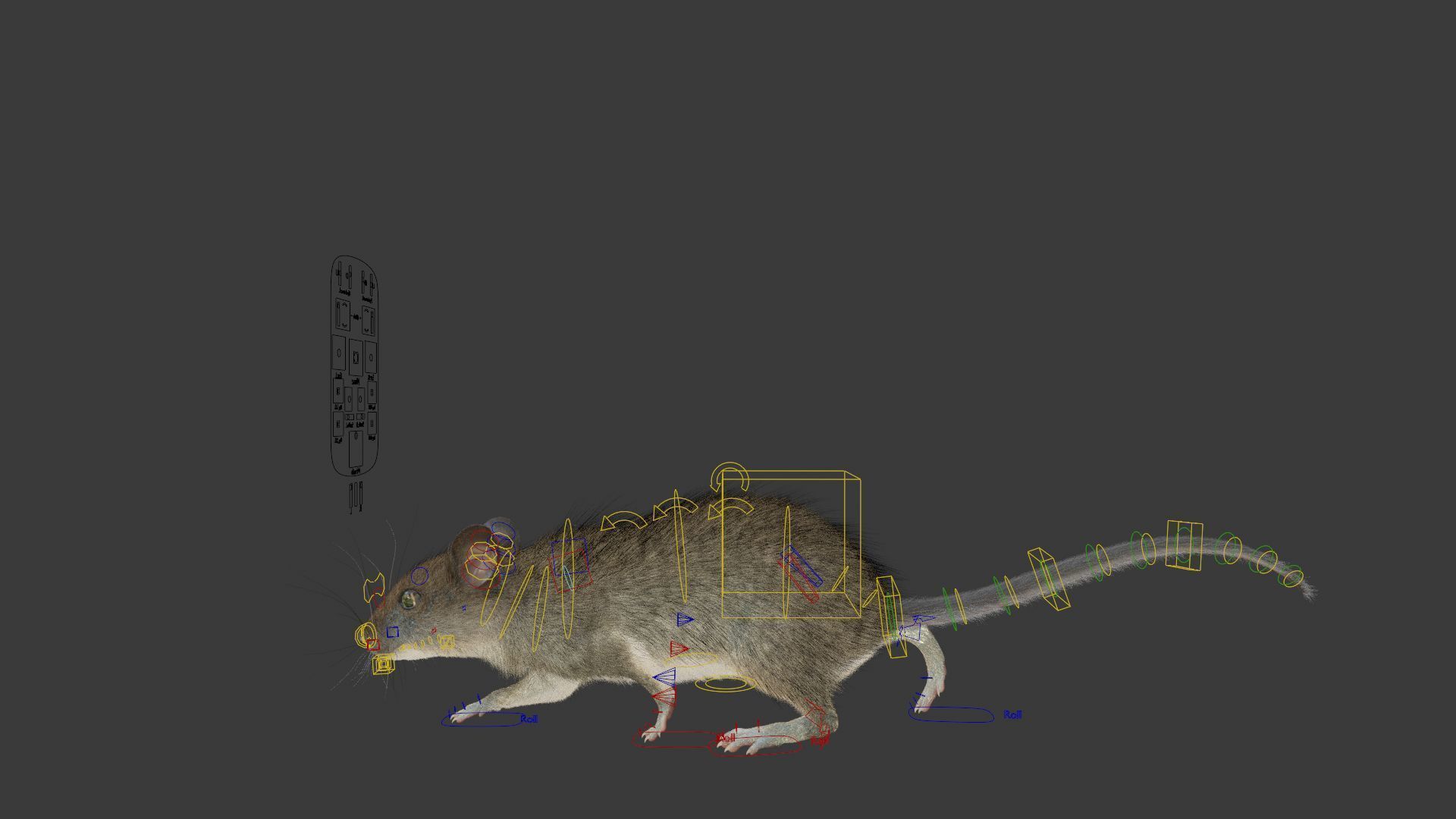 Rat Mouse Rigged  VFX Grace 3D model_8