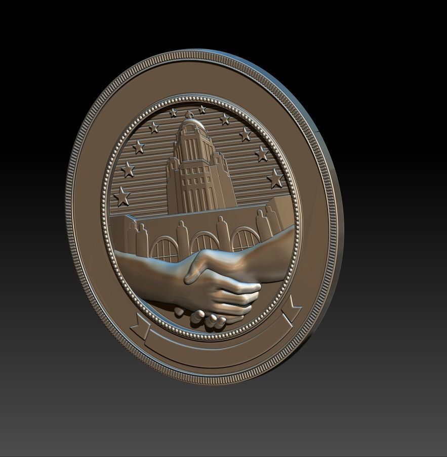 Department of Administration Services seal 3D print model_7