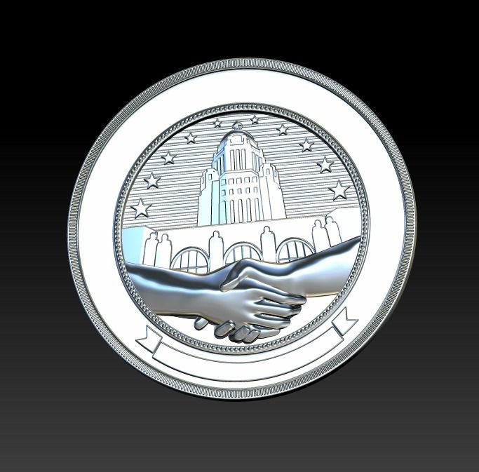 Department of Administration Services seal 3D print model_3