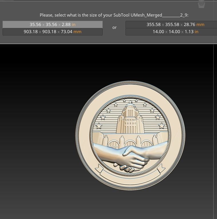 Department of Administration Services seal 3D print model_10