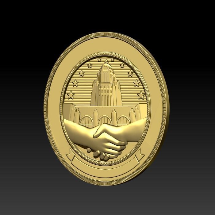 Department of Administration Services seal 3D print model_13