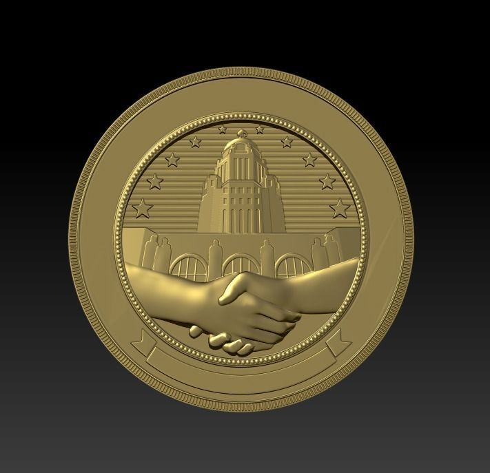 Department of Administration Services seal 3D print model_12