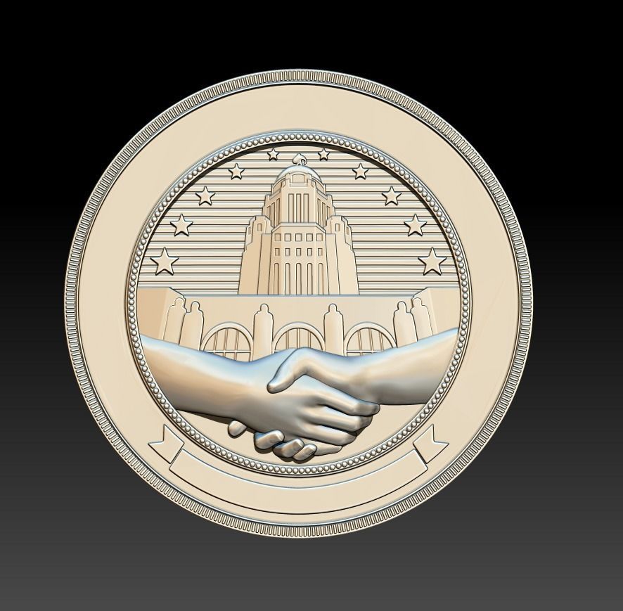 Department of Administration Services seal 3D print model_5