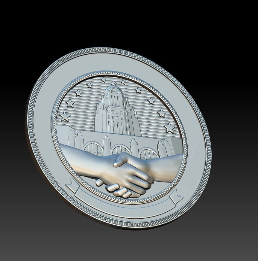 Department of Administration Services seal 3D print model_6