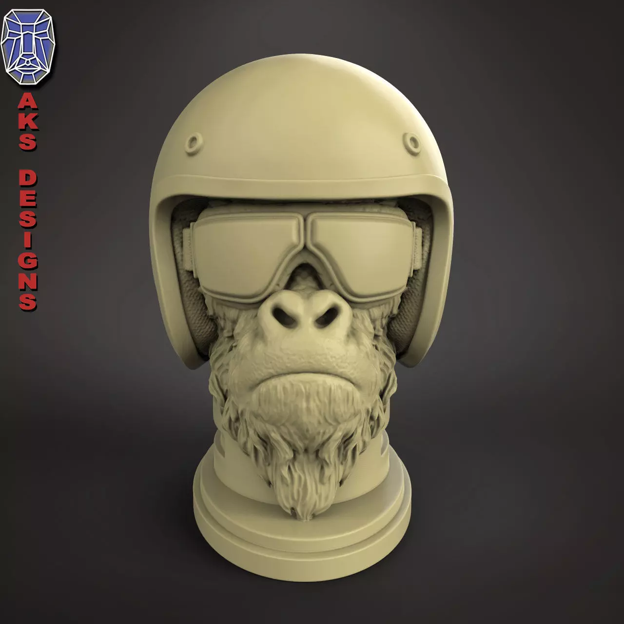 Biker Gorilla 2 Penstand cum flowerpot 3D print model