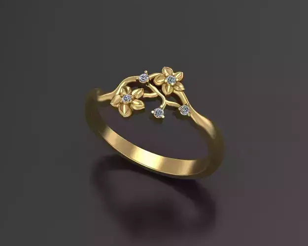 Sakura Ring 3D print model