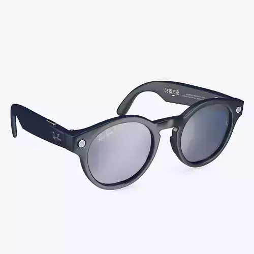Ray Ban Stories Round Smart Glasses Dark Blue 3D model