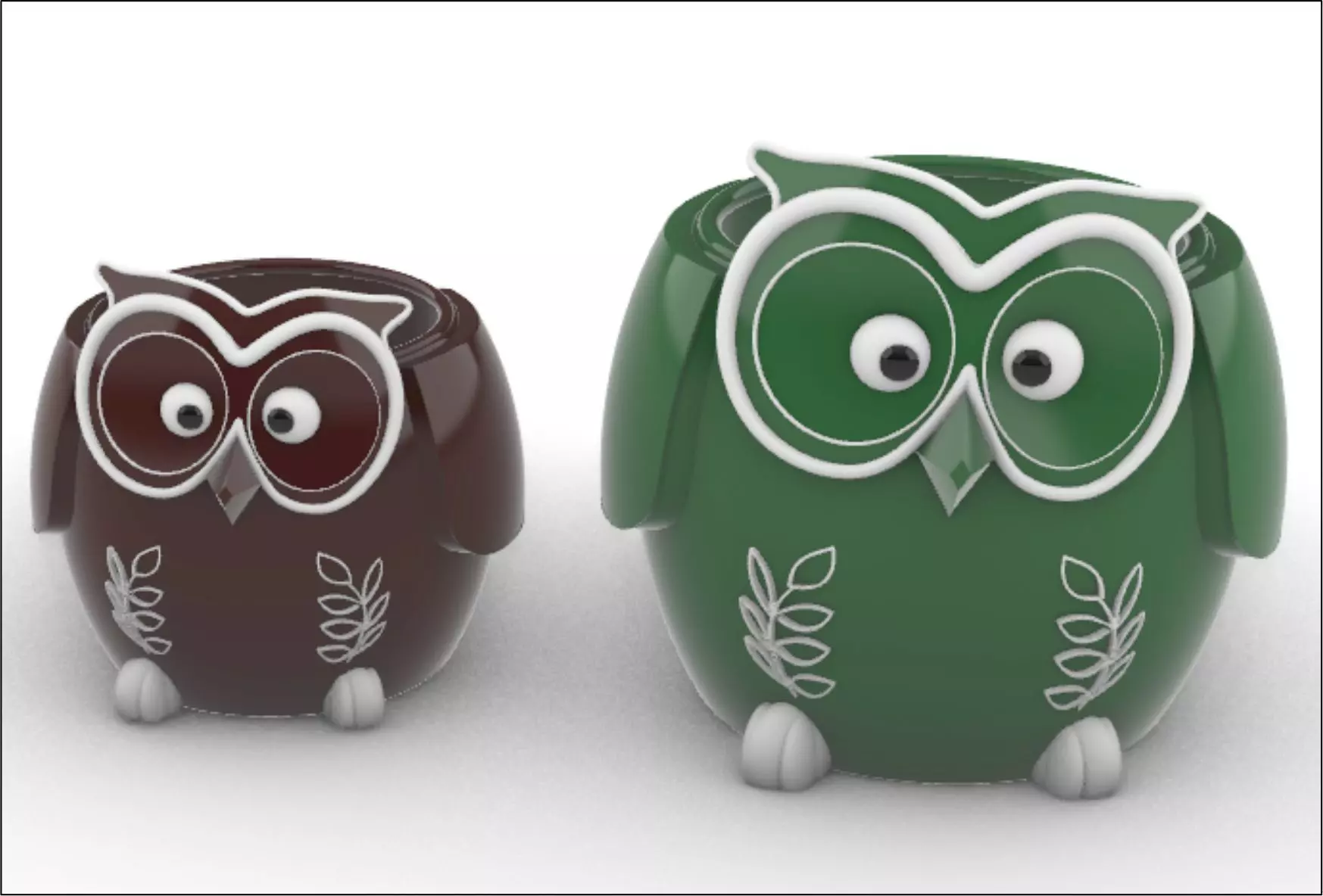 Owl Planter 3D model_0