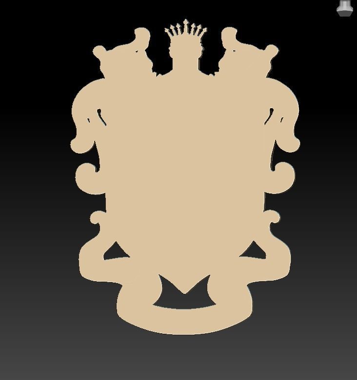 DRAGON coat of arms 3D print model_24