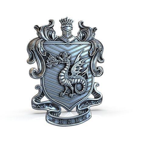 DRAGON coat of arms 3D print model