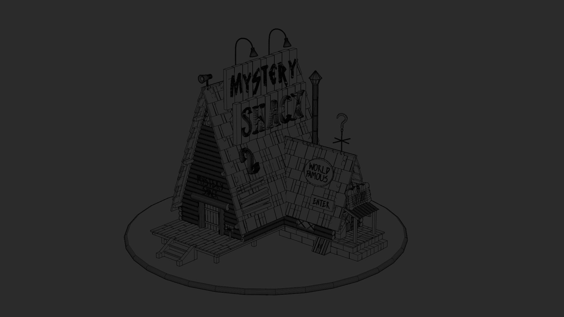Mystery Shack 3D Model Low-poly 3D model_1