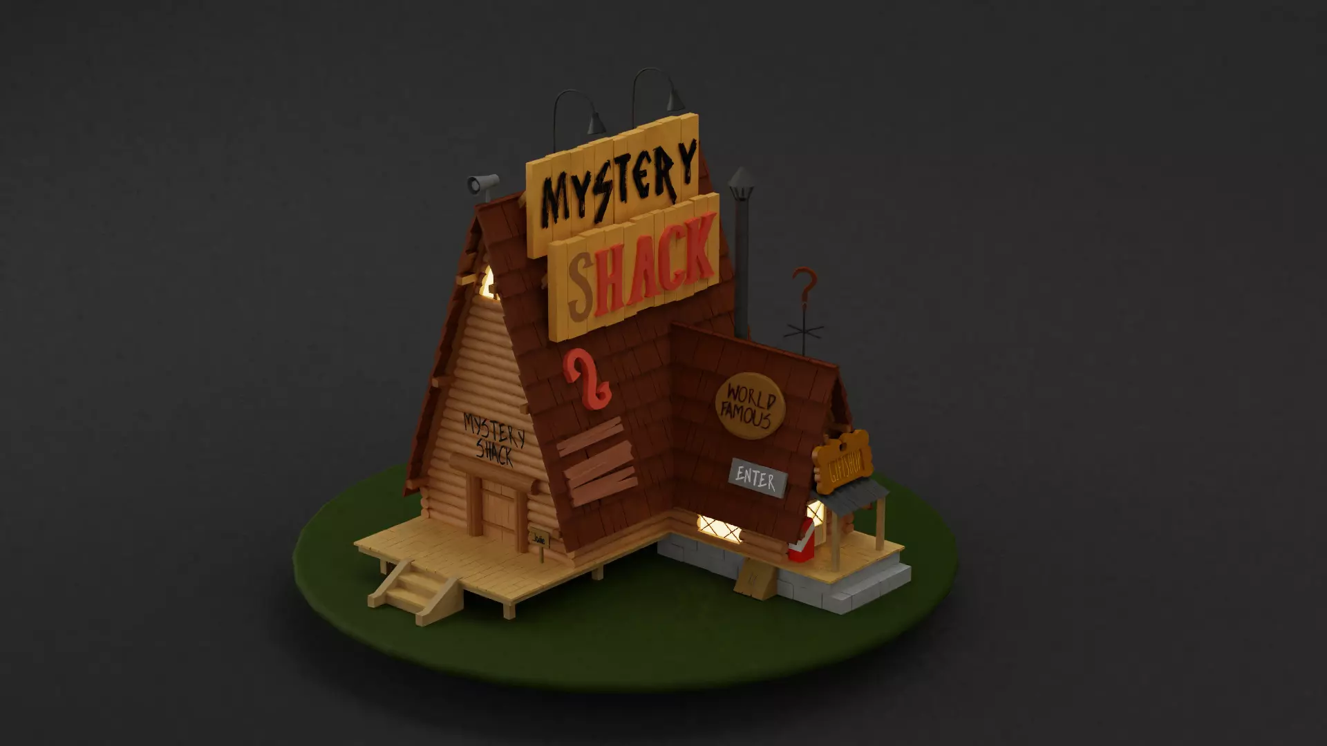 Mystery Shack 3D Model Low-poly 3D model_0