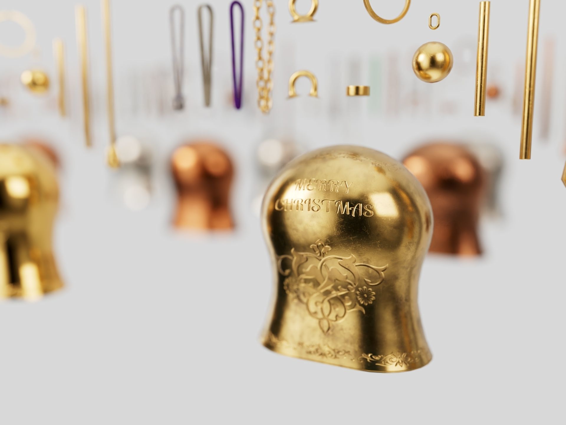 Christmas bell builder v3 with 14 mesh 4 skin and 3 colors 3D model_4