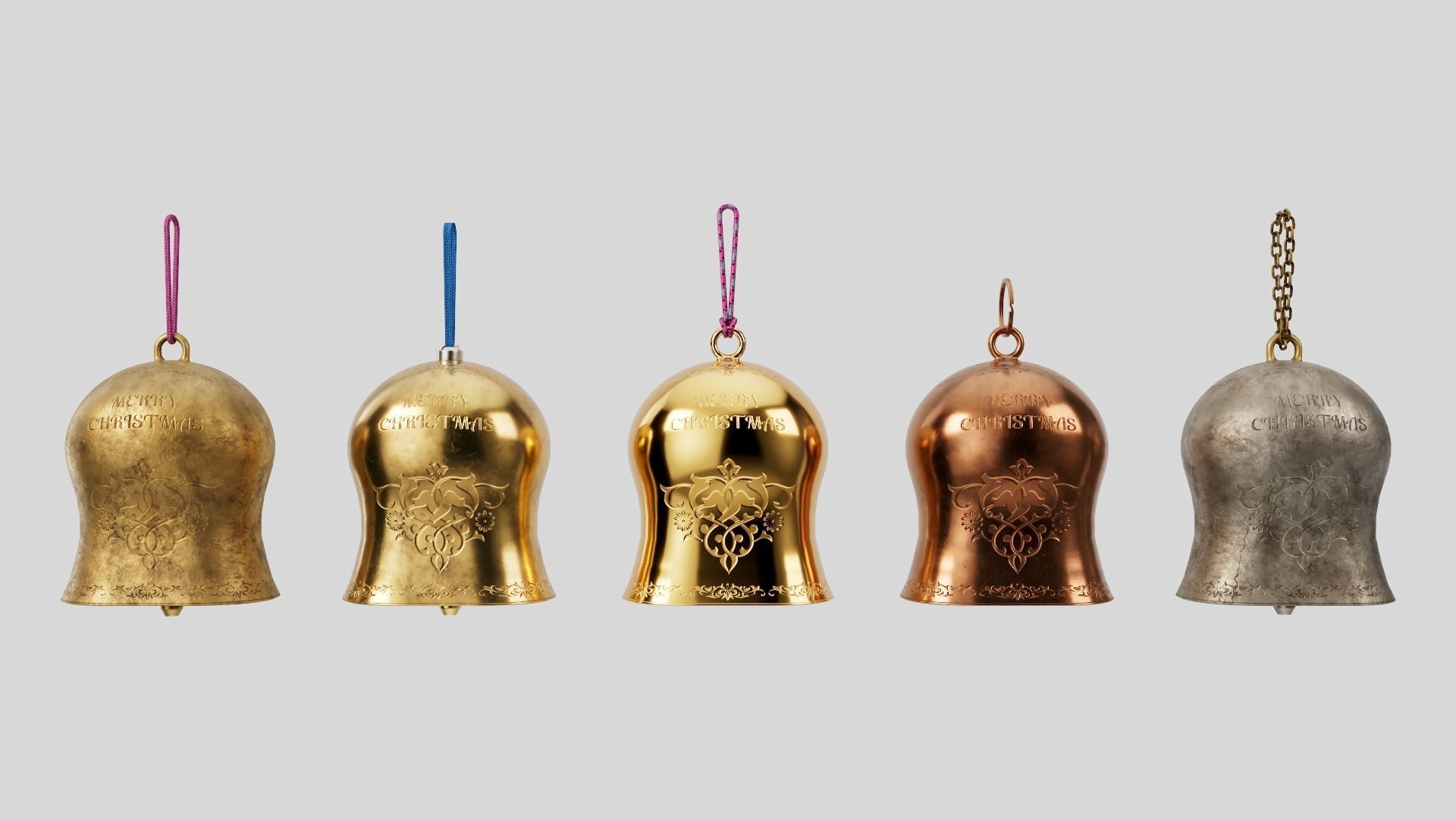 Christmas bell builder v3 with 14 mesh 4 skin and 3 colors 3D model_6