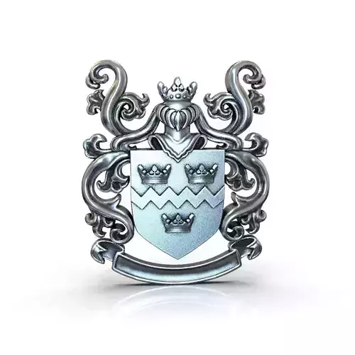 Coat of arms KNIGHT WITH CROWN 3D print model