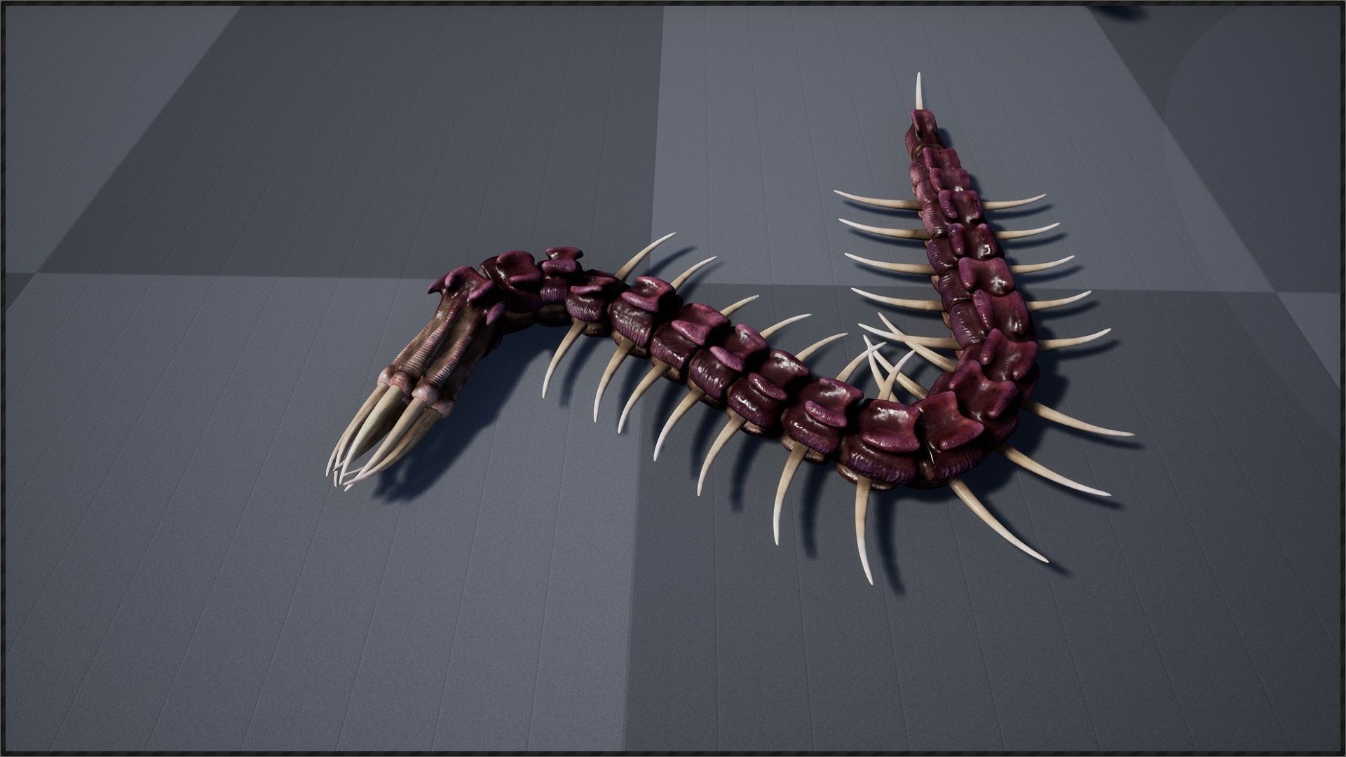 Giant Worm Low-poly 3D model_17
