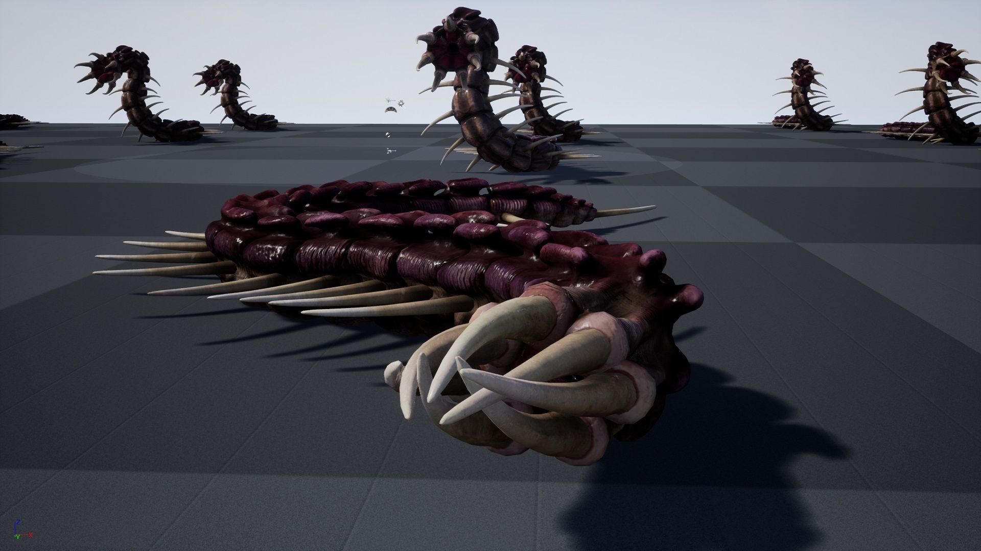 Giant Worm Low-poly 3D model_16