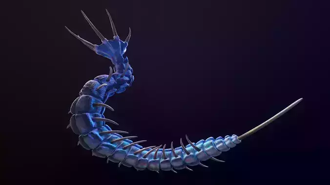 Giant Worm Low-poly 3D model