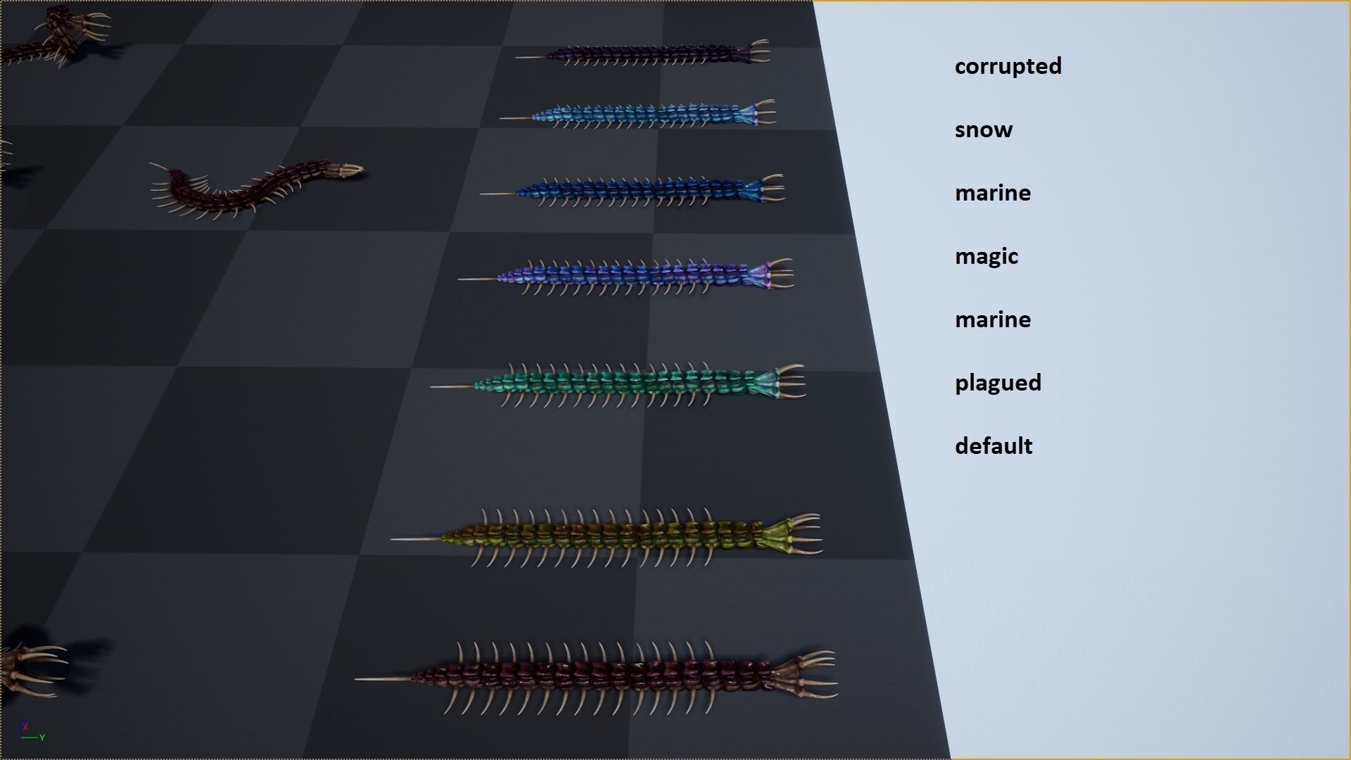 Giant Worm Low-poly 3D model_8