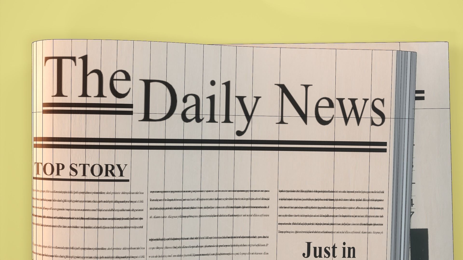 Newspaper daily news mockup Low-poly 3D model_11