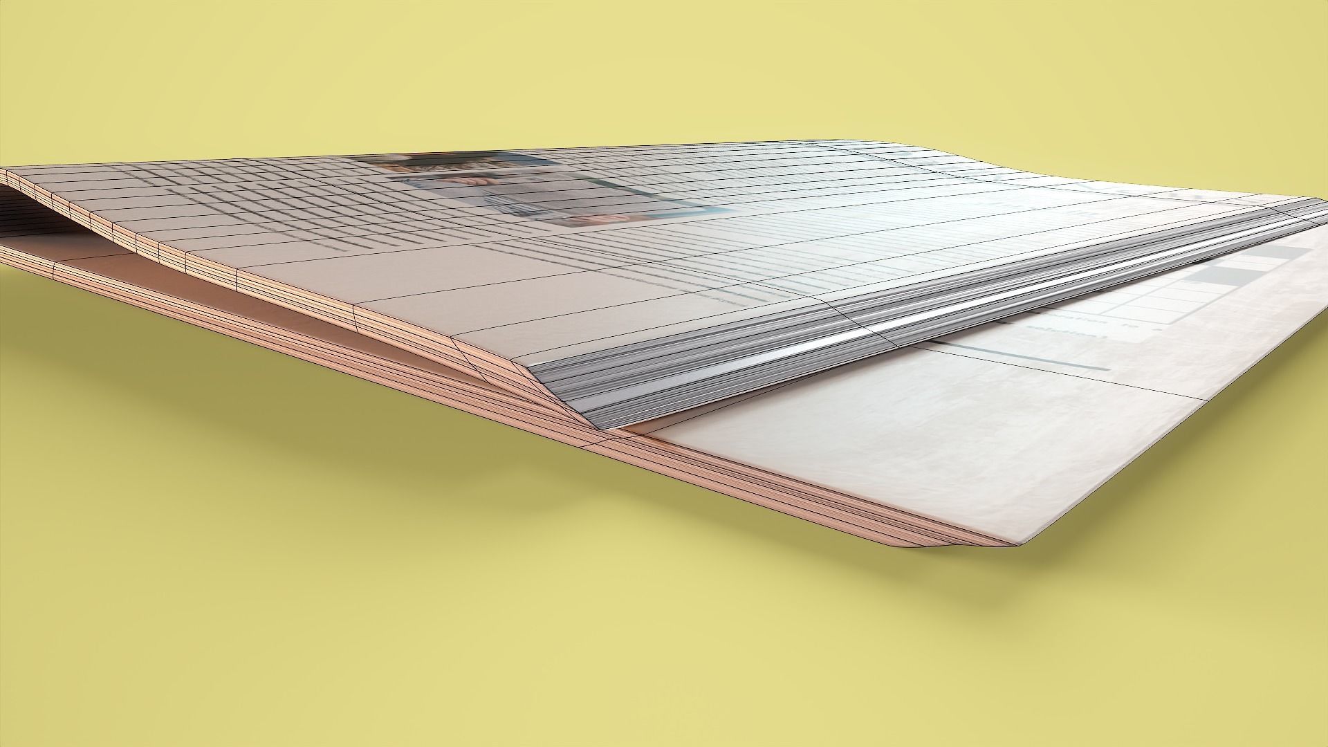 Newspaper daily news mockup Low-poly 3D model_12