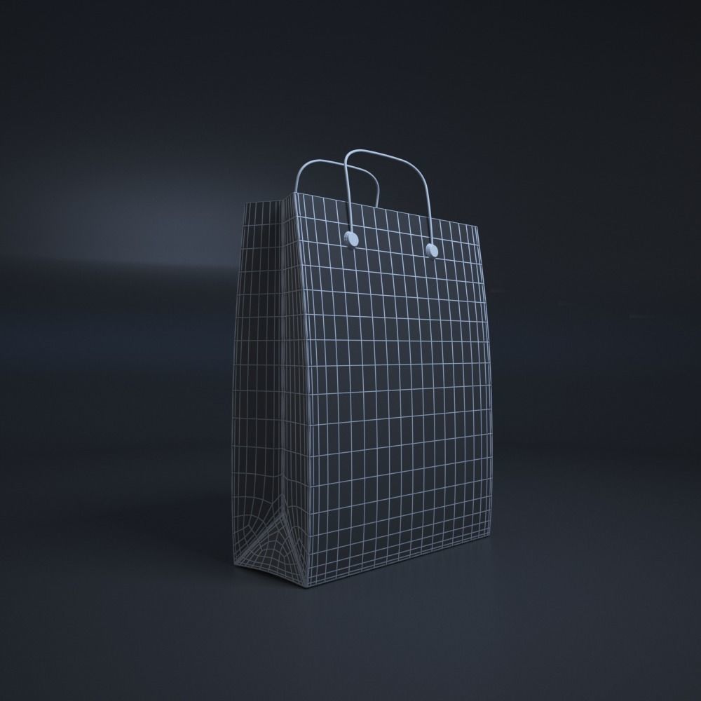 Shopping Bag Low-poly 3D model_1